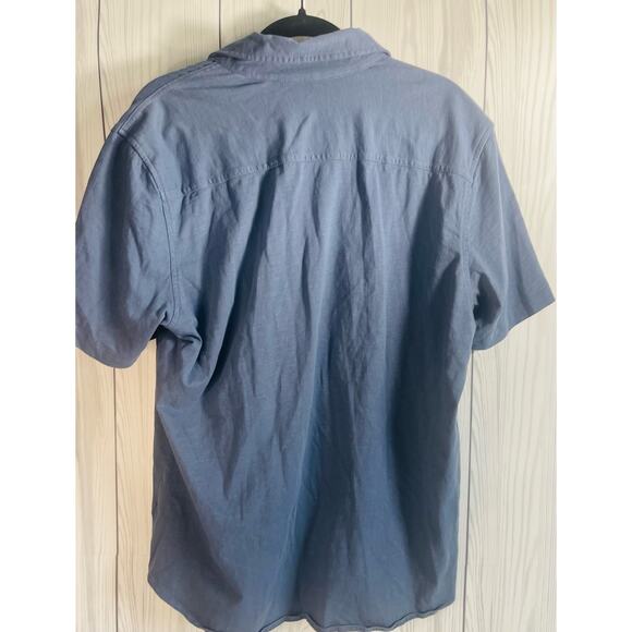 Men’s LL Bean Blue Cotton Short Sleeve shirt - Size Large - Picture 5 of 8